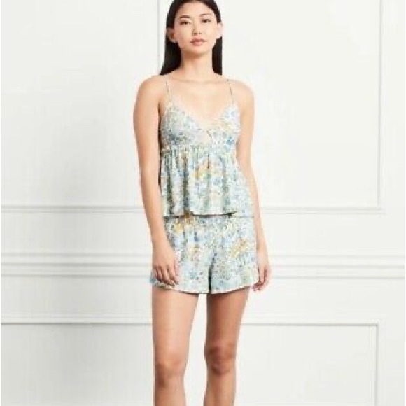 Hill House The Peri Sleep Tank Organic Cotton in Sherwood Forest Multi Small - Picture 2 of 12